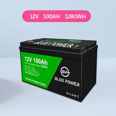 Bloo Power 12V 50ah 100ah 120ah 150ah 200ah 300ah 400ah for Electronic Display Screen Measuring Instrument Medical Equipment Backup Lithium Battery